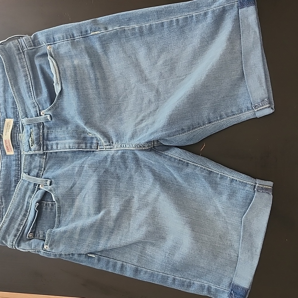 Light Blue Denim Bermuda Shorts